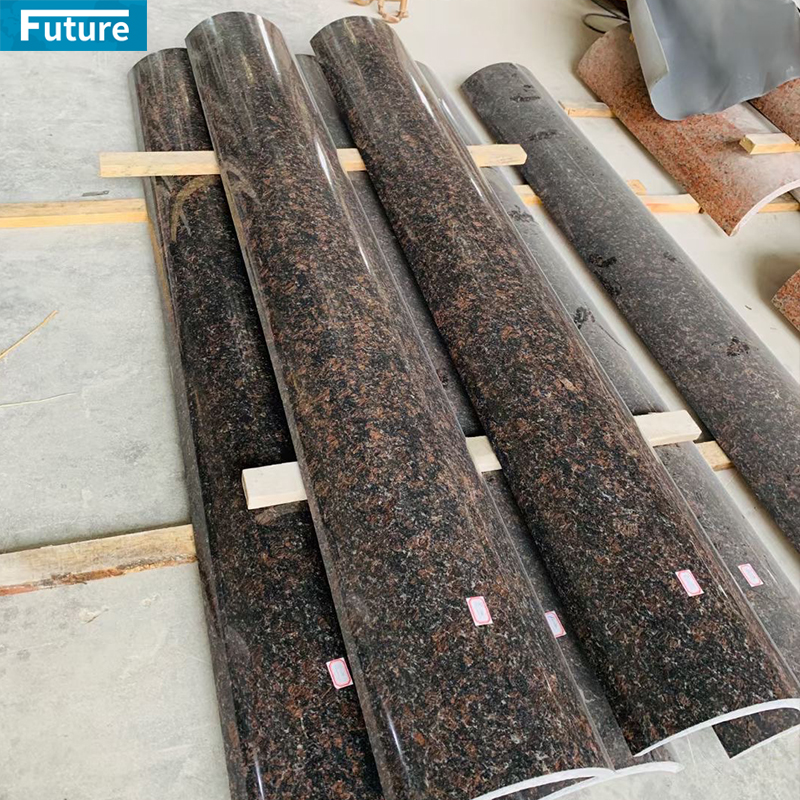 Natural Polish Glazed Durable Tan Brown Granite Slab For Wall Veneer Ceiling Tiles Floor Tiles Kitchen Countertop Stone Projects Wall Panel House Decoration Staircase