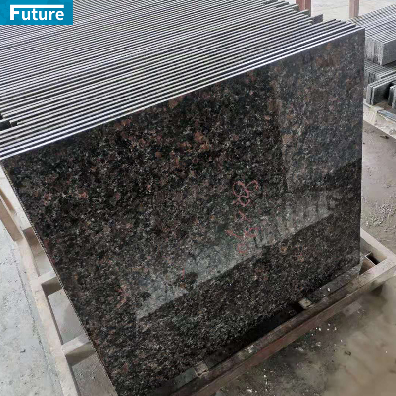 Natural Polish Glazed Durable Tan Brown Granite Slab For Wall Veneer Ceiling Tiles Floor Tiles Kitchen Countertop Stone Projects Wall Panel House Decoration Staircase