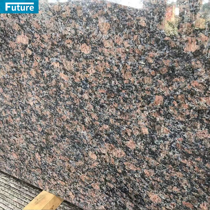 Natural Polish Glazed Durable Tan Brown Granite Slab For Wall Veneer Ceiling Tiles Floor Tiles Kitchen Countertop Stone Projects Wall Panel House Decoration Staircase