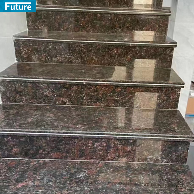 Natural Polish Glazed Durable Tan Brown Granite Slab For Wall Veneer Ceiling Tiles Floor Tiles Kitchen Countertop Stone Projects Wall Panel House Decoration Staircase