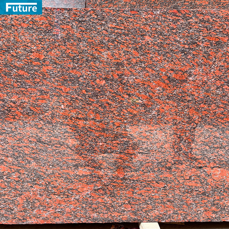 Wholesales Durable Red Purpary Granite Slab For Wall Veneer Ceiling Tiles Floor Tiles Kitchen Countertop Stone Projects Wall Panel House Decoration Staircase