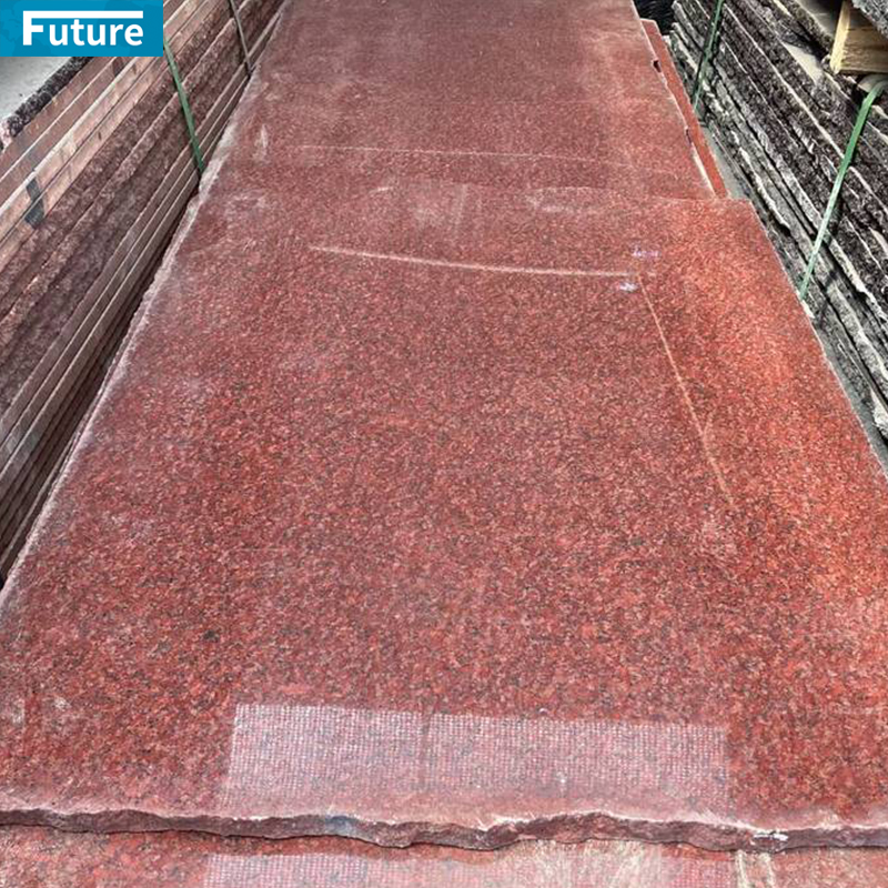 Natural Polished Durable Lakha Red Granite Slab For House Decoration Hotel Lobby Decor Swimming Pool Tiles Wall Panel Kitchen Countertop Staircase